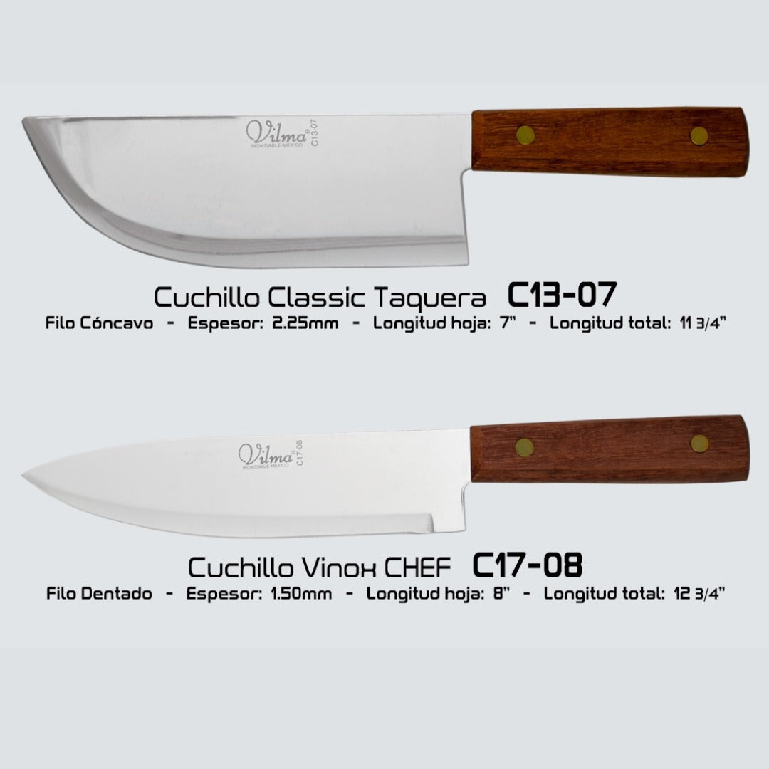 Juego De Cuchillos Taquera 7